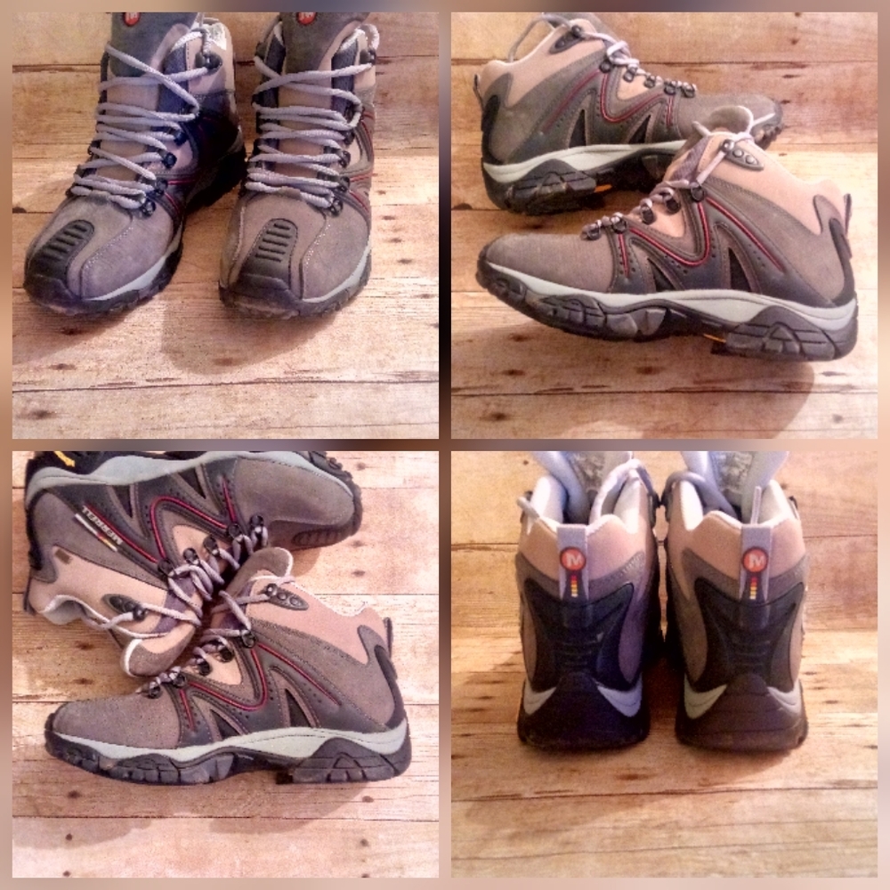 Merrell Continuum Vibram Mid Grey Boots Womens 10